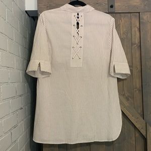 Chico’s striped button up top